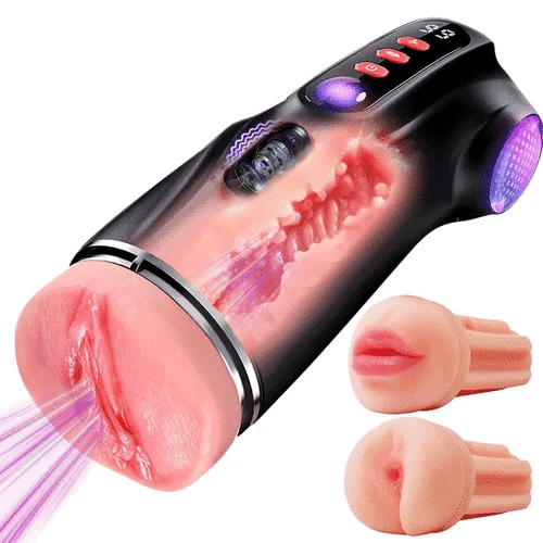 XV11: 3 in 1 Blow Job Simulator with 9 Vibration 9 Suction Modes App-Controll Men Masterbation Cup