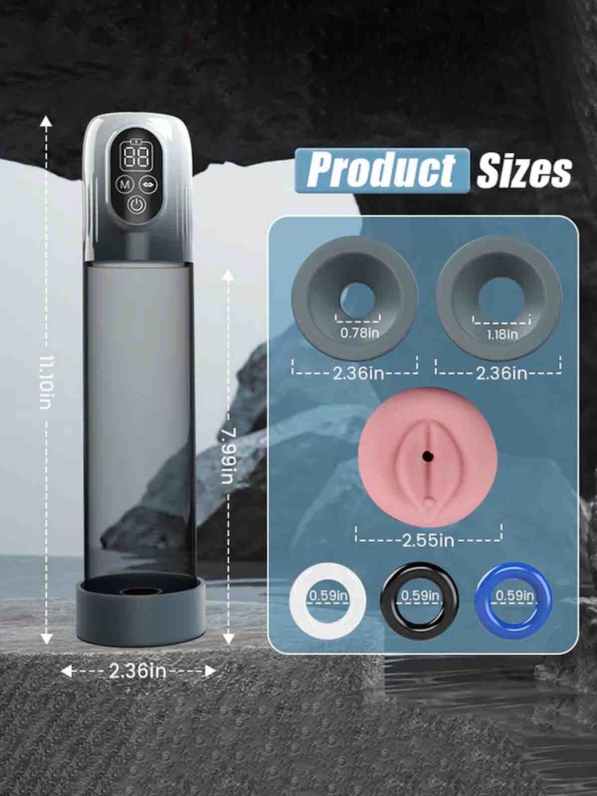 Multifunctional Electric  Water Penis Pump 4 training pressures and 5 suction modes