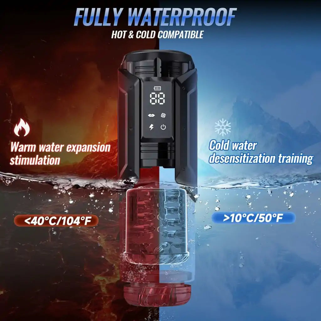 Waterproof Male Masturbator  Red
