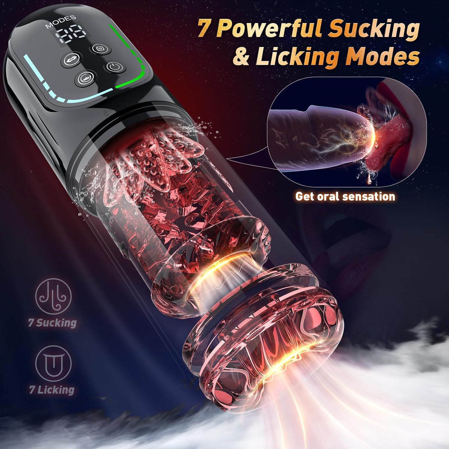 Automatic Male Masturbator 7 Modes APP Control LCD Display Vacuum Pump and Enlarger