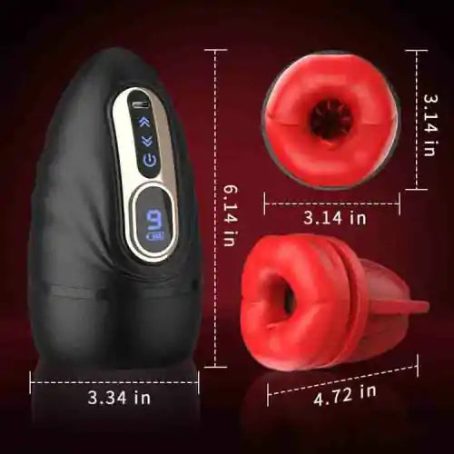 XV4 APP Controlled 9 Modes Vibrating Masturbator with Heating and Realistic Sleeve