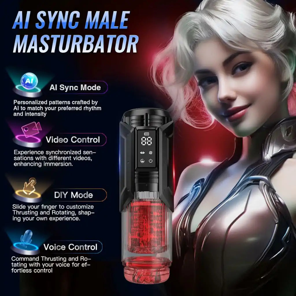 Waterproof Male Masturbator  Red