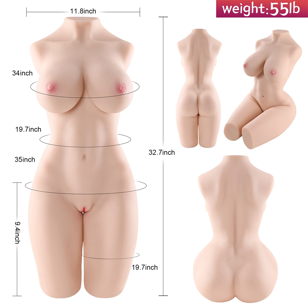 Aaliyah-55lb Sexiest Silicone Large Size Sex Doll Torso