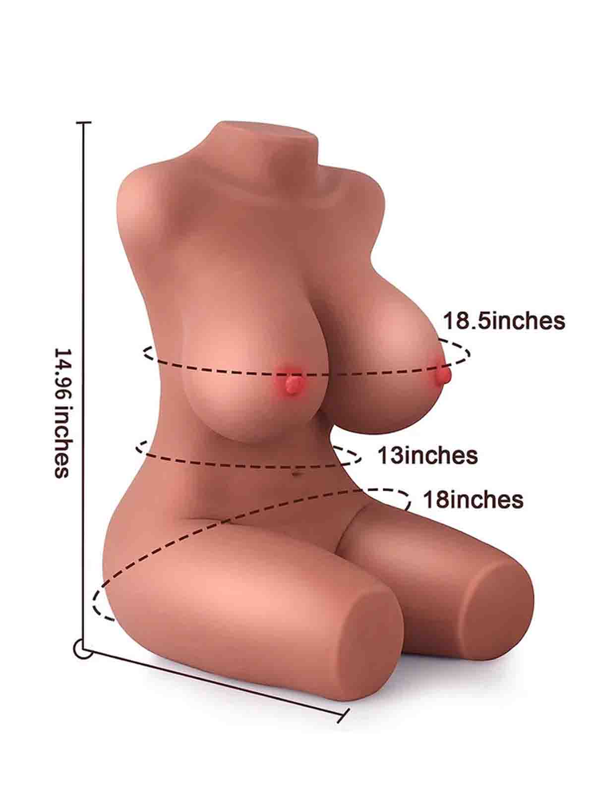 Alina-6.9LB Small Tan Female Sex Doll Torso