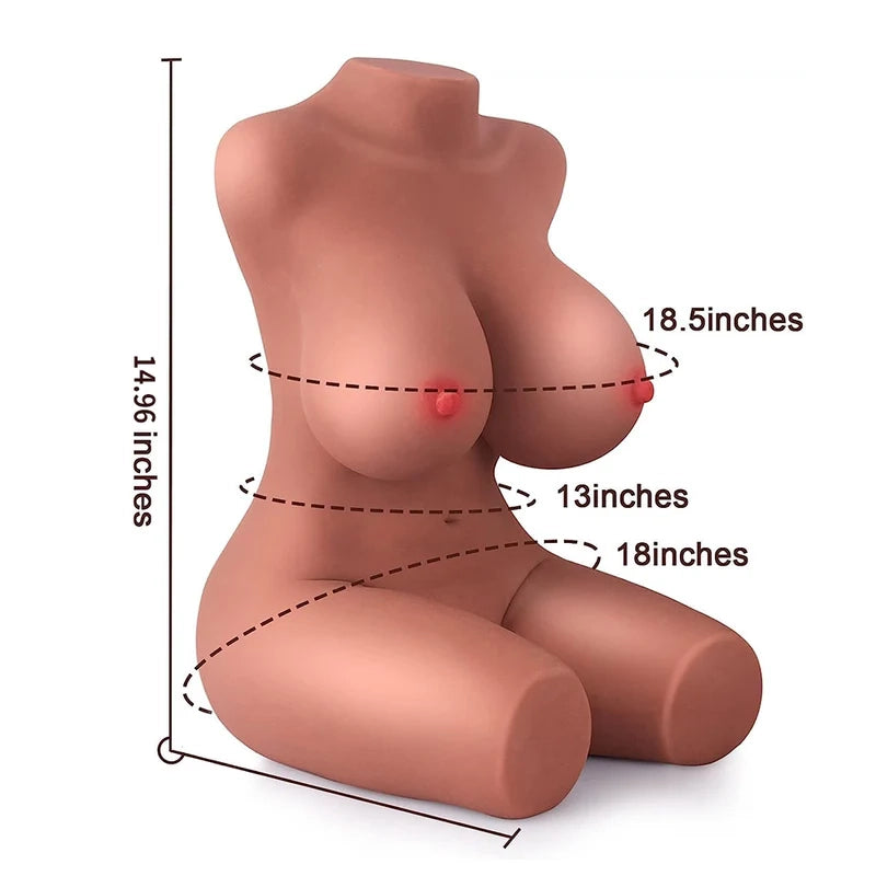 Alina-6.9LB Small Tan Female Sex Doll Torso