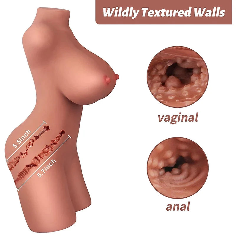 Alina-6.9LB Small Tan Female Sex Doll Torso