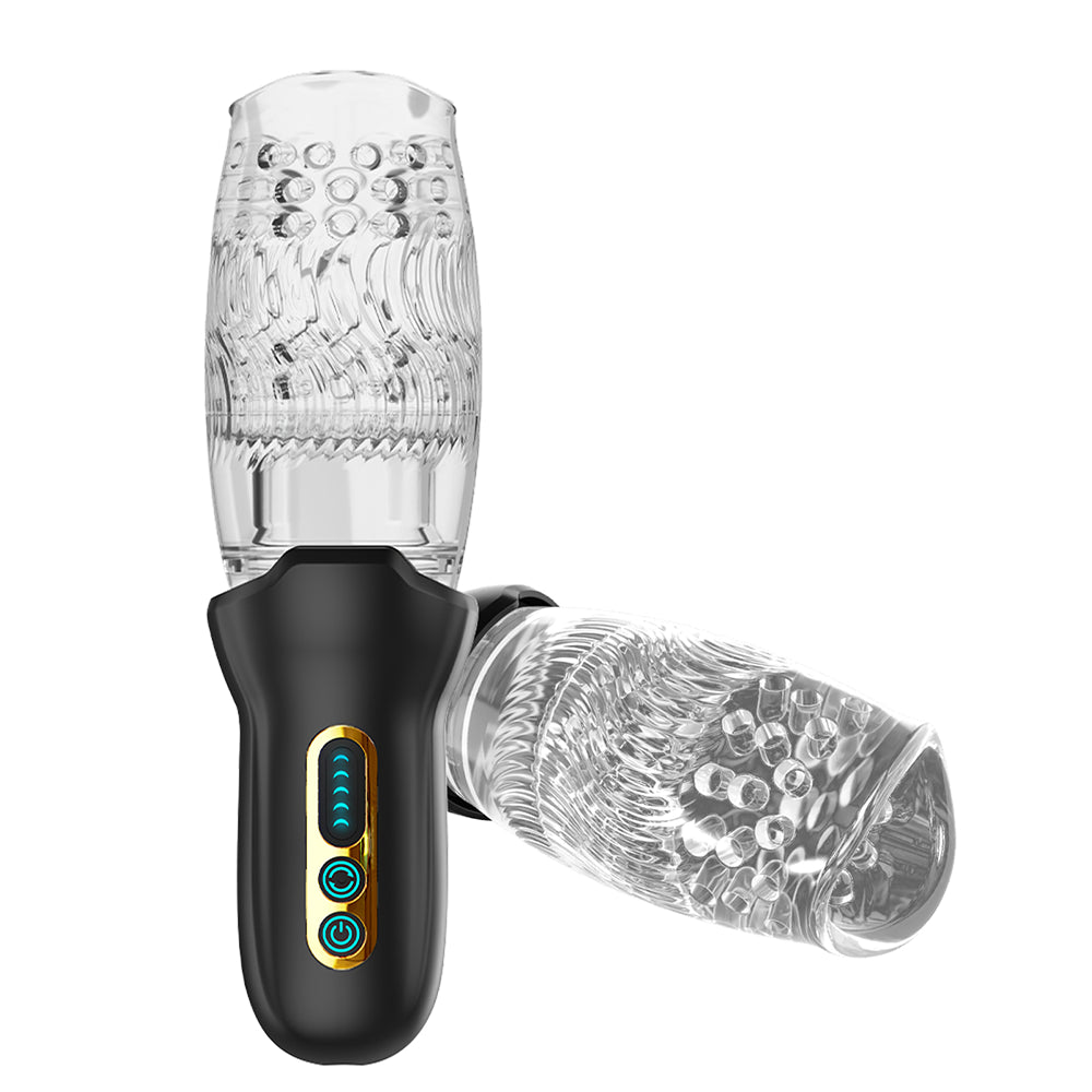 XR14 Best Selling Small Blowjob Masturbator with 10 Frequency Vibration 5 Speeds Rotation