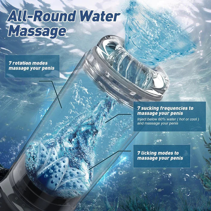 2-In-1 Blowjob Machine With Dual Stimulation & Water Vacuum Pump Function