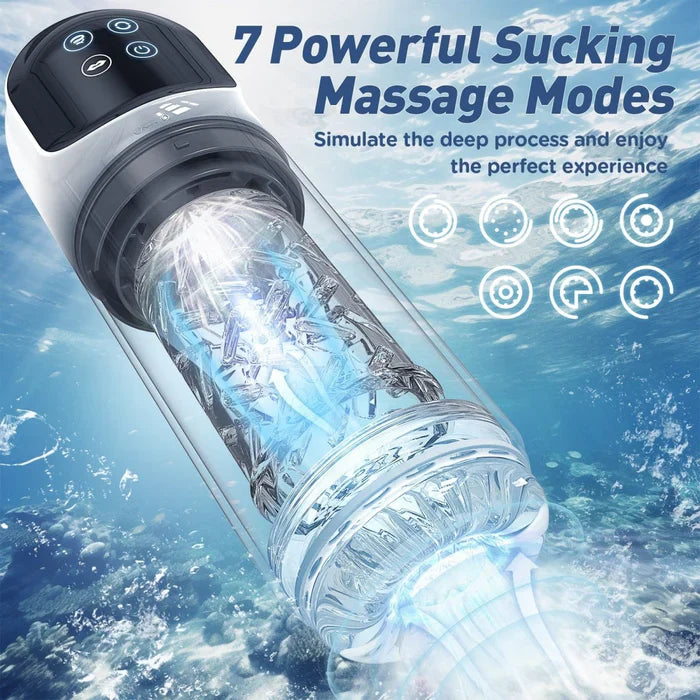 2-In-1 Blowjob Machine With Dual Stimulation & Water Vacuum Pump Function