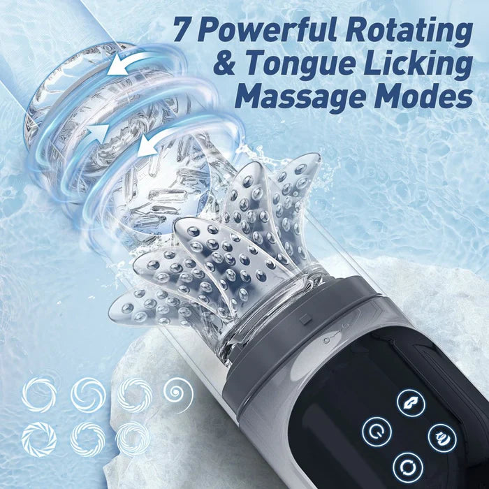 2-In-1 Blowjob Machine With Dual Stimulation & Water Vacuum Pump Function