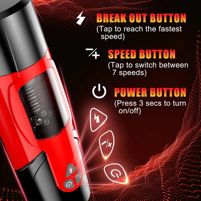 Hands-Free Male Masturbator Realistic Rotation Thrust Stroking Oral Sex Machine