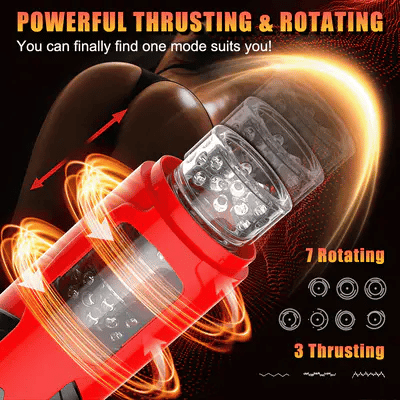 Hands-Free Male Masturbator Realistic Rotation Thrust Stroking Oral Sex Machine