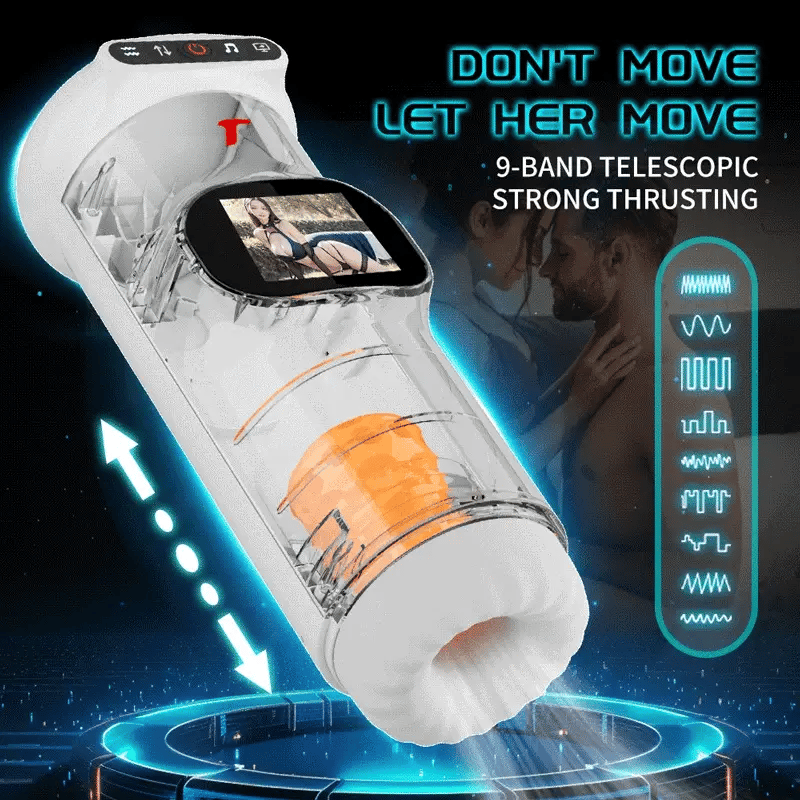Brand New Upgraded Male Thrusting Masturbator with 9 Vibration and Thrusting Modes.