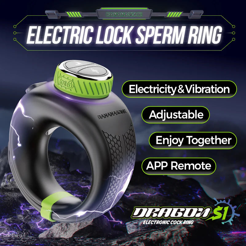 App-Controlled Electro-Stim Vibrating Penis Ring with Adjustable Fit