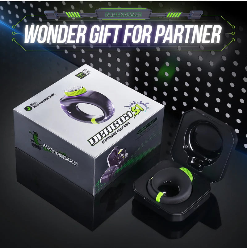 App-Controlled Electro-Stim Vibrating Penis Ring with Adjustable Fit