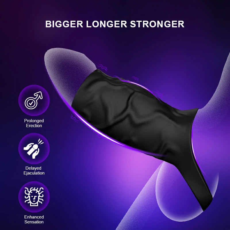 Cock Ring Velvet Touch Silicone Tight Fit Gentle Grip Vibrating Waterproof Intense Stimulation MT-PR11