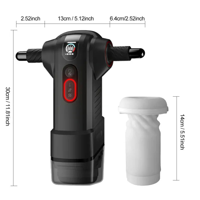 Dual Handle Controlled Thrusting Masturbator