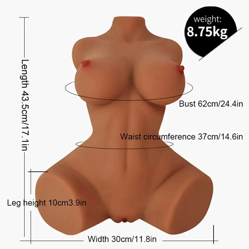 Daisy: 19.29LB Female Torso Sex Toy Soft Skin & Realistic vagina