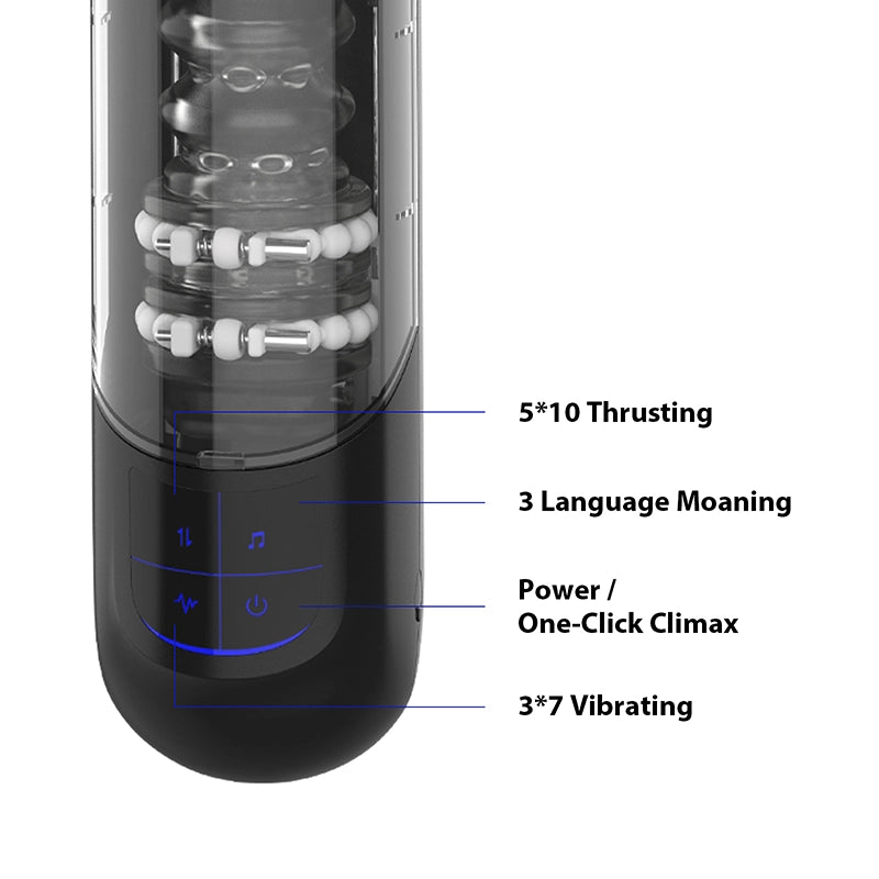 Full Body Waterproof Male Stroker With Thrusting Vibrating Function