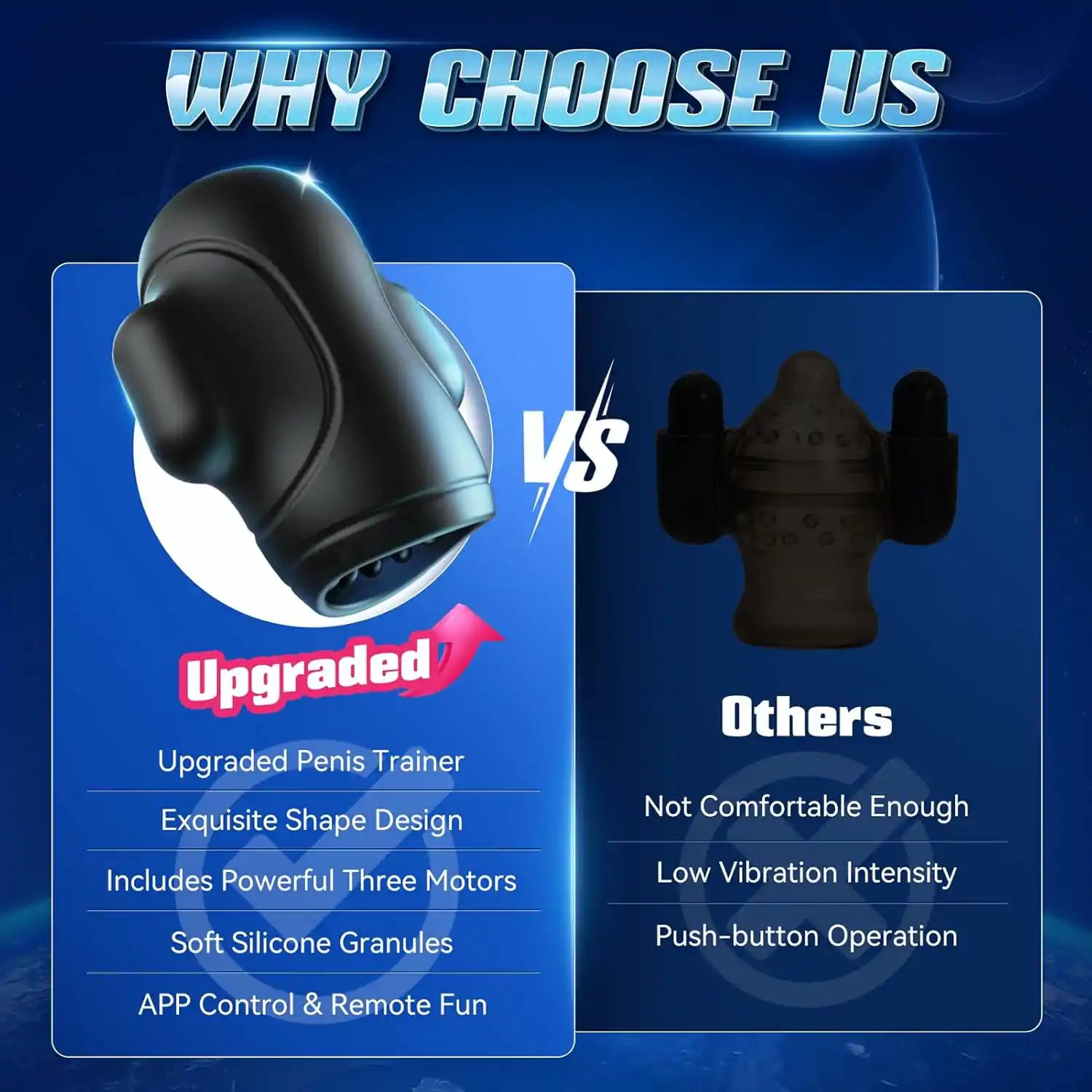 Upgraded App Control 4 in 1 Dick Trainer Vibrating Masturbation Cup