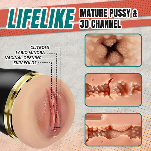 Realistic Male Masturbator | 10 Vibrating & 5 Sucting Modes