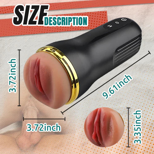 XV6: Realistic Male Masturbator with 10 Vibrating 5 Sucting Modes & Deep Throat Stroker