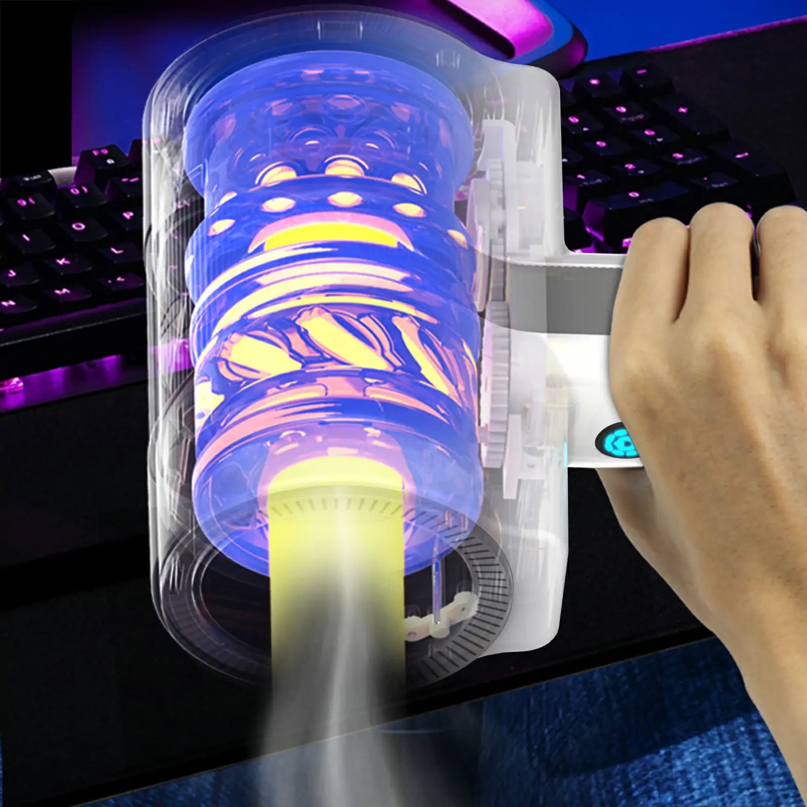 Versatile 3-in-1 Masturbator – Dual Separate Sleeves with Rotating & Thrusting Action
