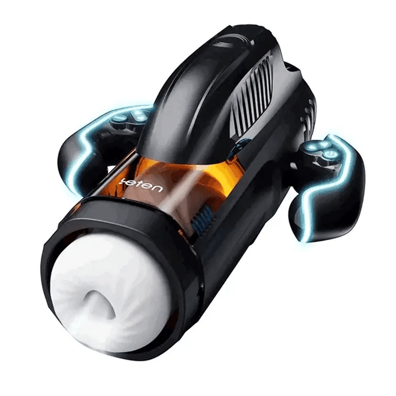 XS9 4 in 1 Handheld Masturbator With 10 Sucking Mode 5 Thrusting Speeds Heating Voice Function
