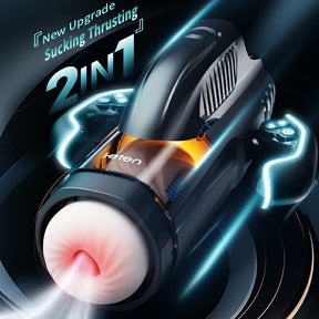 XS9 4 in 1 Handheld Masturbator With 10 Sucking Mode 5 Thrusting Speeds Heating Voice Function