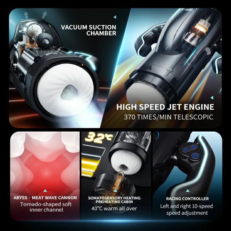 Bermuda Storm High-end  Automatic Masturbator10 Sucking Thrusting 5 Speeds Heating Stroker