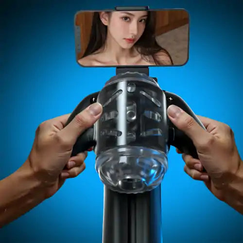Hands-Free Thrusting Male Masturbator With Phone Mount