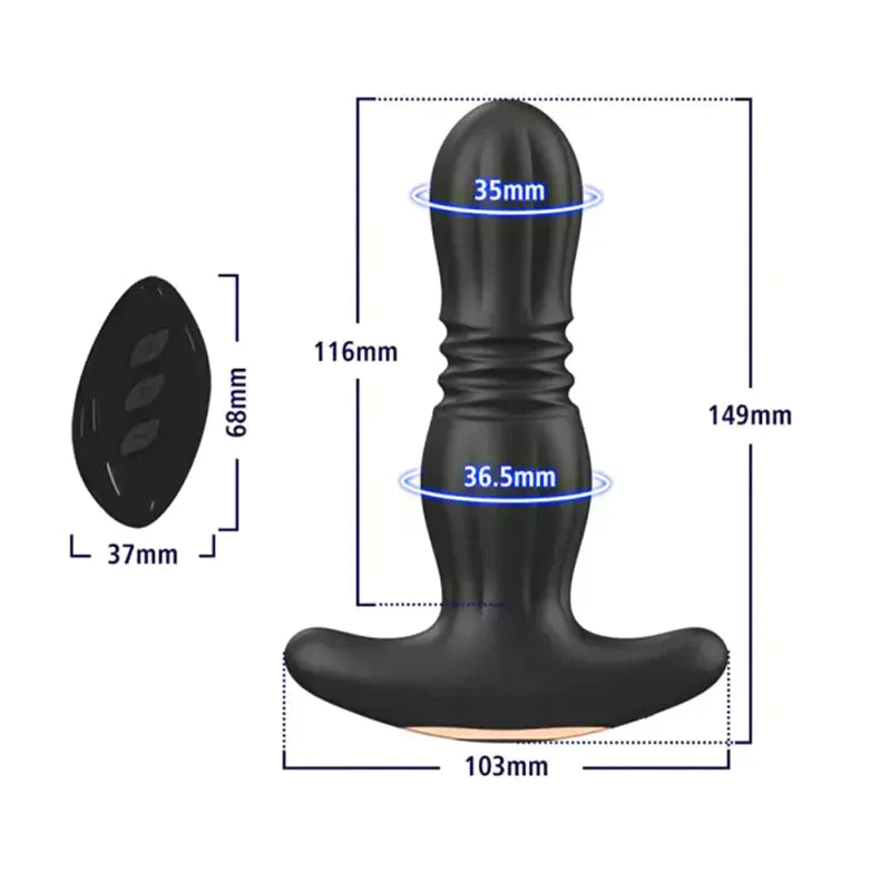 PM4 7 Vibration Modes Remote Controlled Thrust Prostate Massager