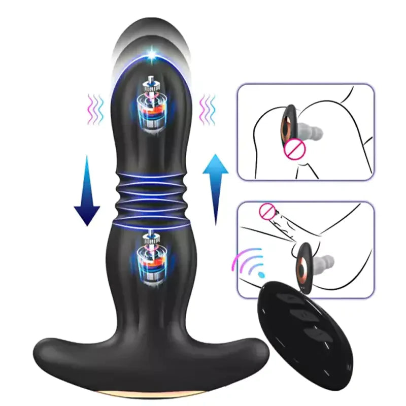 PM4 7 Vibration Modes Remote Controlled Thrust Prostate Massager