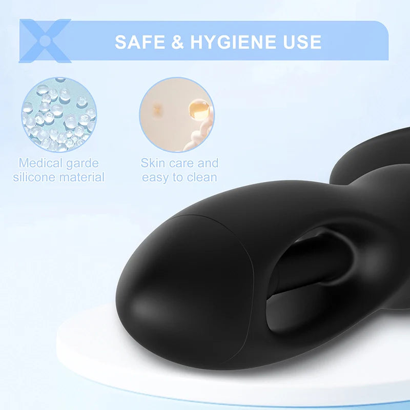 Prostate Massager 10 Flapping Vibrating Remote Control Anal Plug MT4