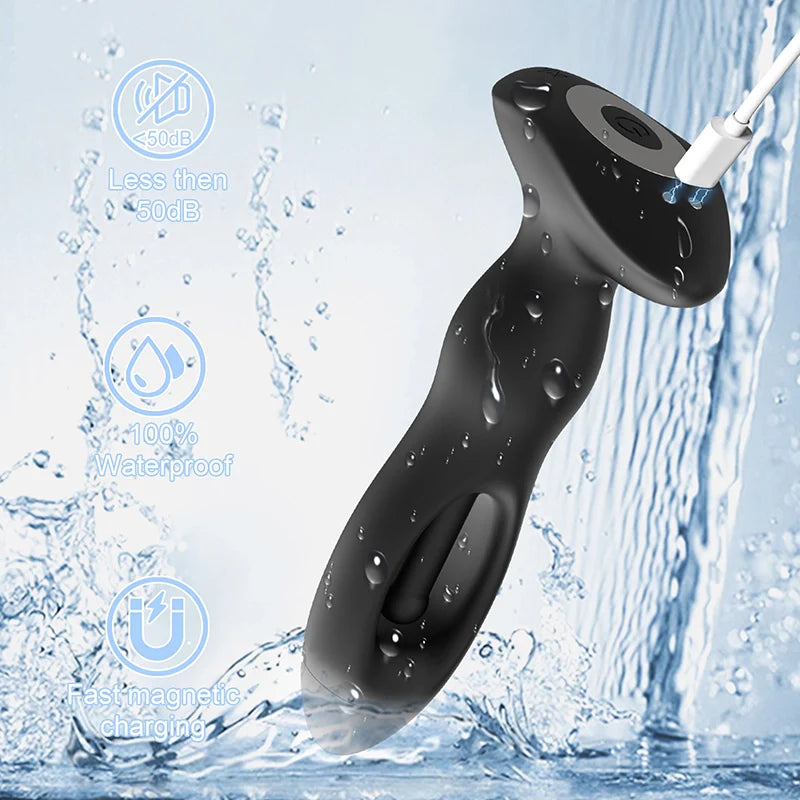 Prostate Massager 10 Flapping Vibrating Remote Control Anal Plug MT4