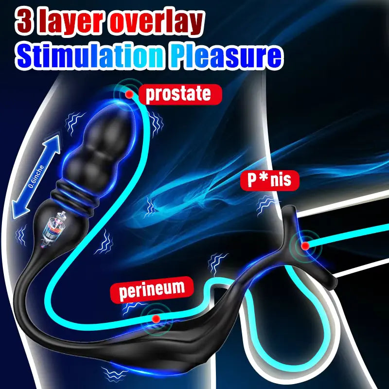PM6: Thrusting & Vibrating Prostate Massager with 100% Wearable & Remote Control