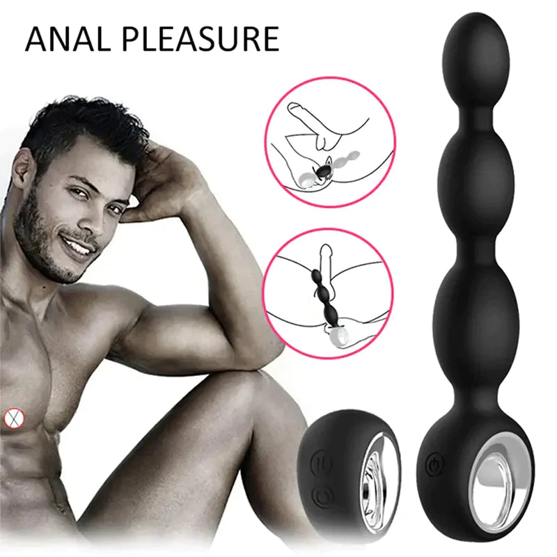 PM7 14Frequency Remote Controlled Vibrating Anal Beads Prostate Massager