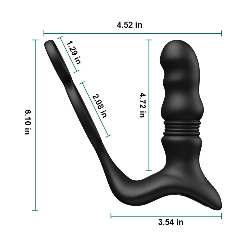 Wearable Prostate Prostate 9 Thrusting Vibrating Remote Control MT9