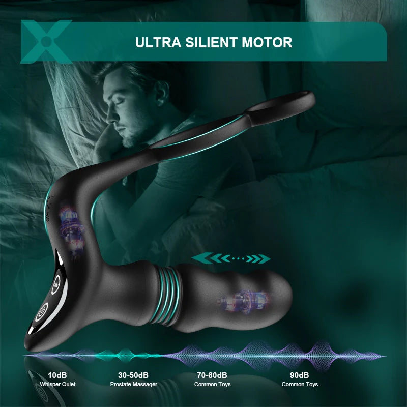 Wearable Prostate Prostate 9 Thrusting Vibrating Remote Control MT9