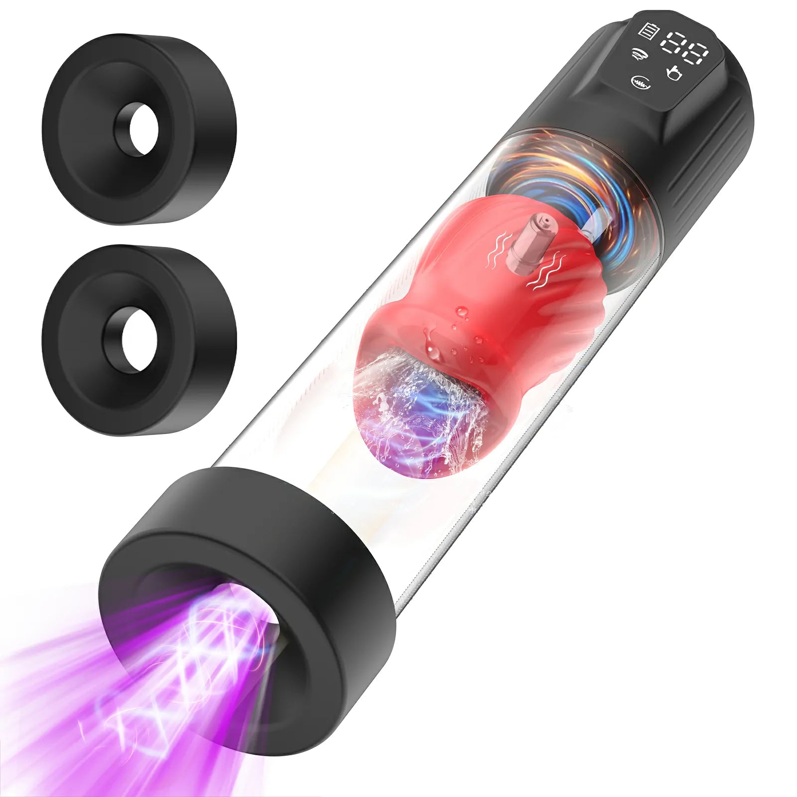 Multi-Frequency Vibration Electric Water Penis Pump With 2 Silicone Sleeves