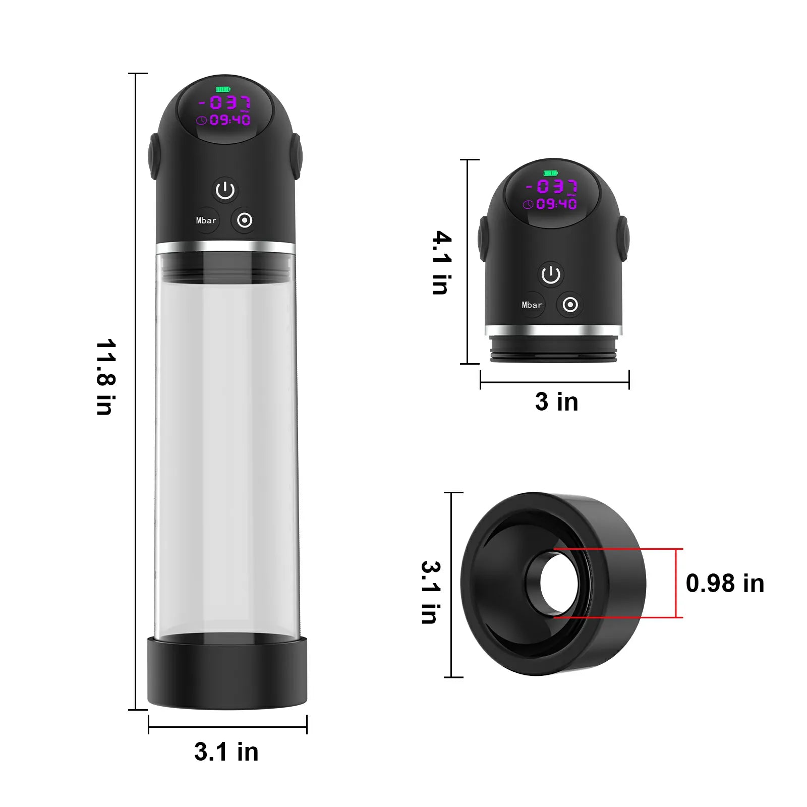 XP5: Powered Vacuum Erection Pump and Masturbator for Penis Growth Training