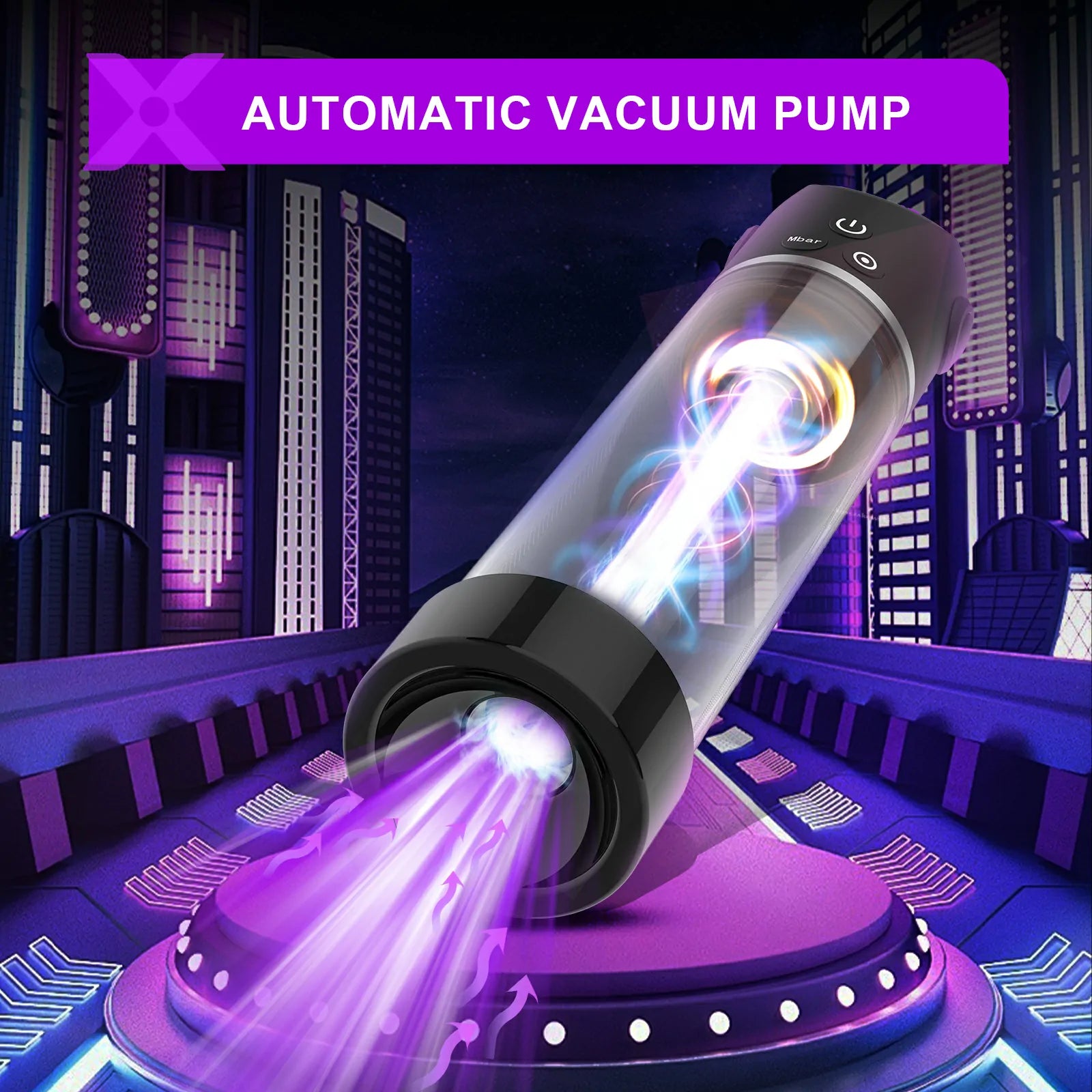 Luxury Vacuum Penis Pump 4 Suction Digital Display One Key Release