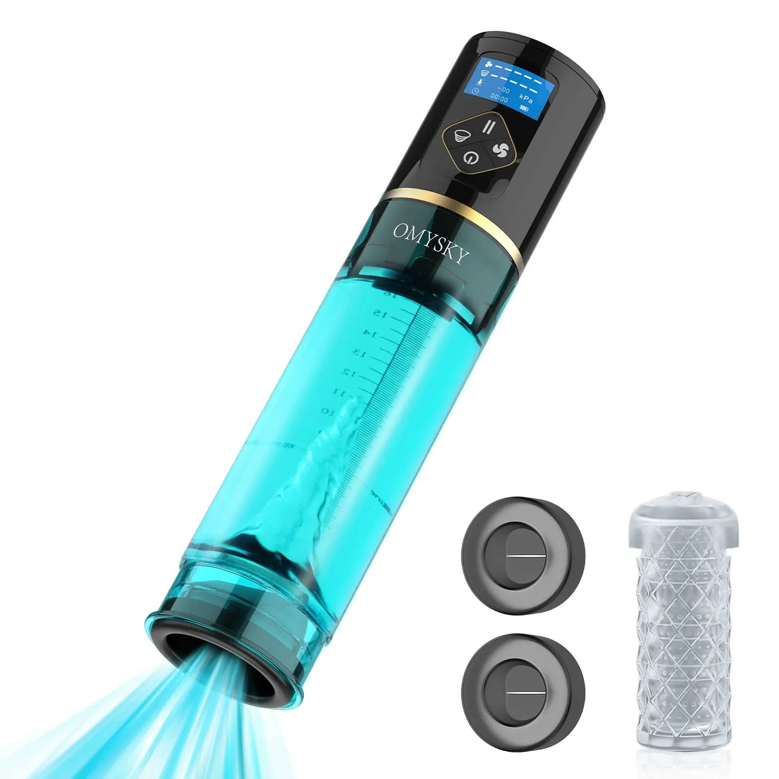 2 In 1 Water Penis Pump And Male Masturbator 6 Suction Power Led Display
