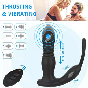 PM5 7 Modes  Prostate Massager Vibrating Thrusting Wireless Remote Control
