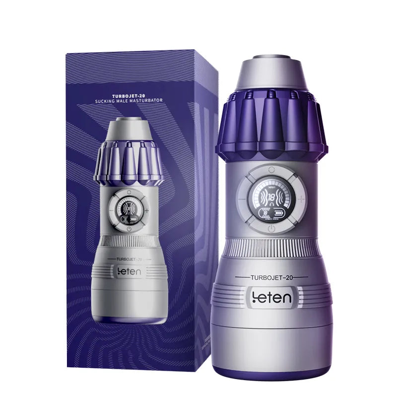 Leten TurboJet :Sucking Masturbator with 10 Suction and Vibration Modes Voice Interaction
