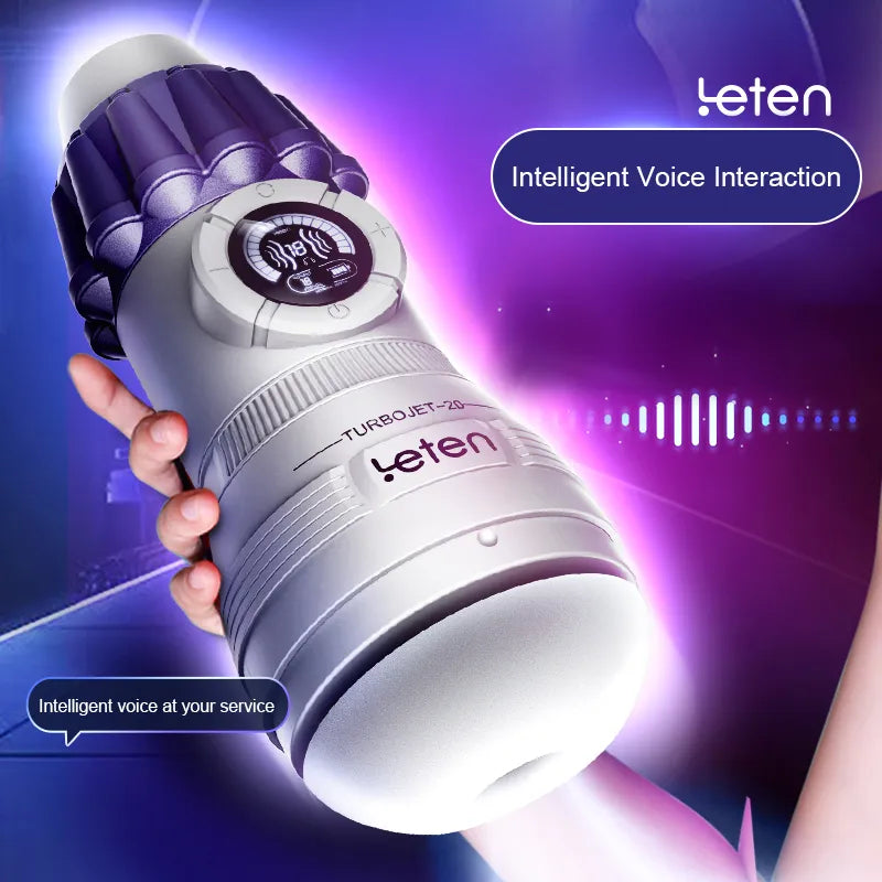 Leten TurboJet :Sucking Masturbator with 10 Suction and Vibration Modes Voice Interaction