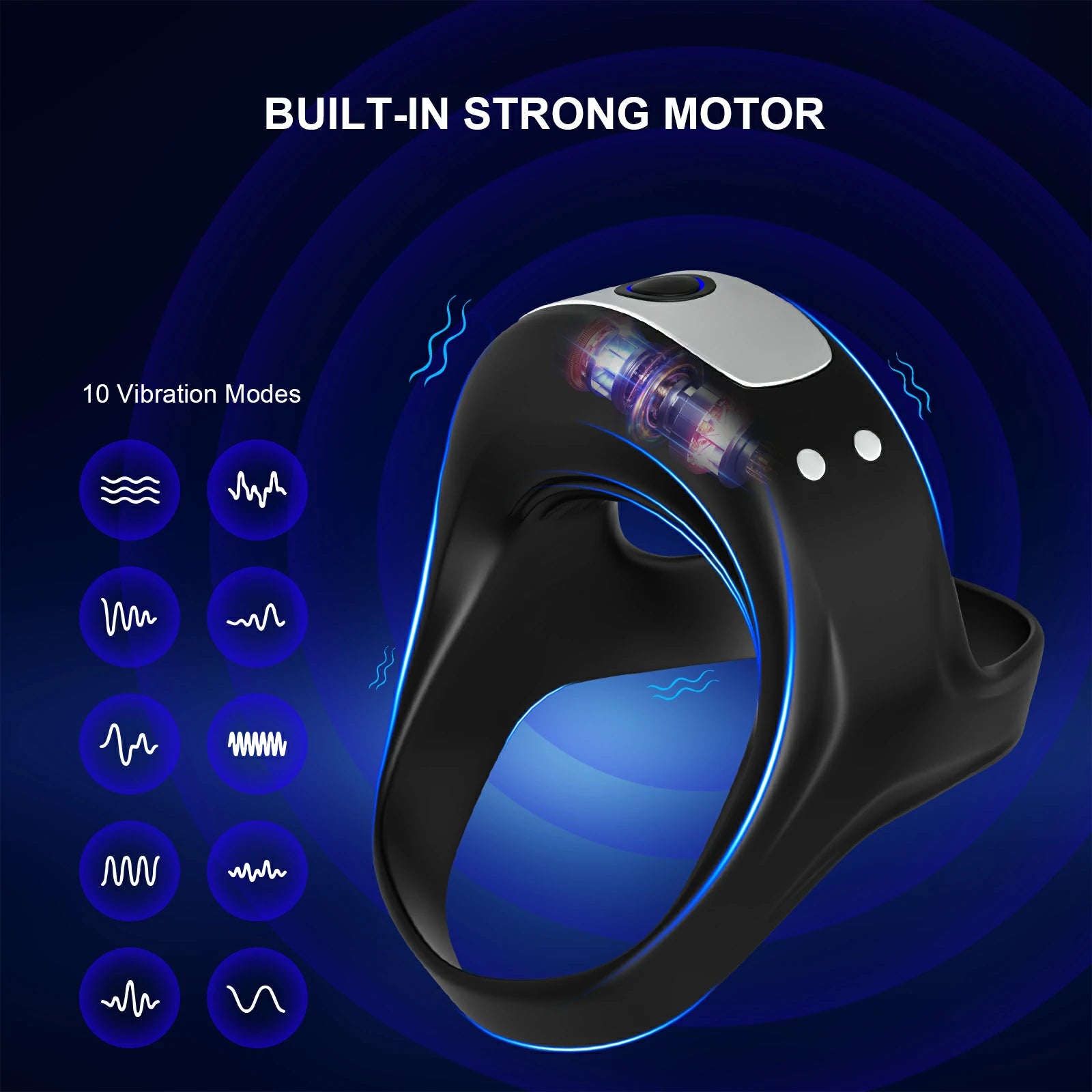 Vibrating Penis Ring Small Size Big Sensation Silicone Safe Waterproof MT-PR7