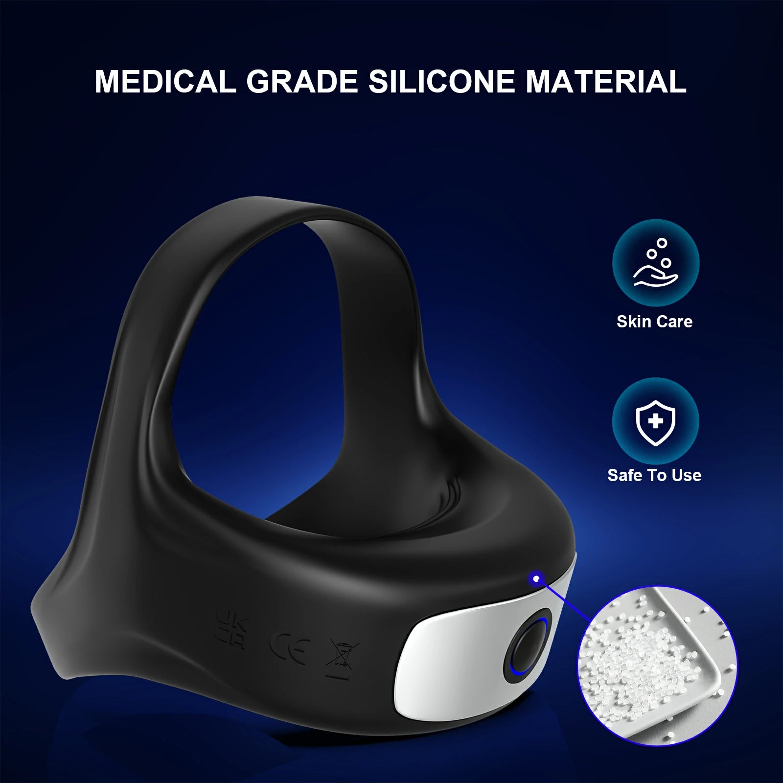 Vibrating Penis Ring Small Size Big Sensation Silicone Safe Waterproof MT-PR7