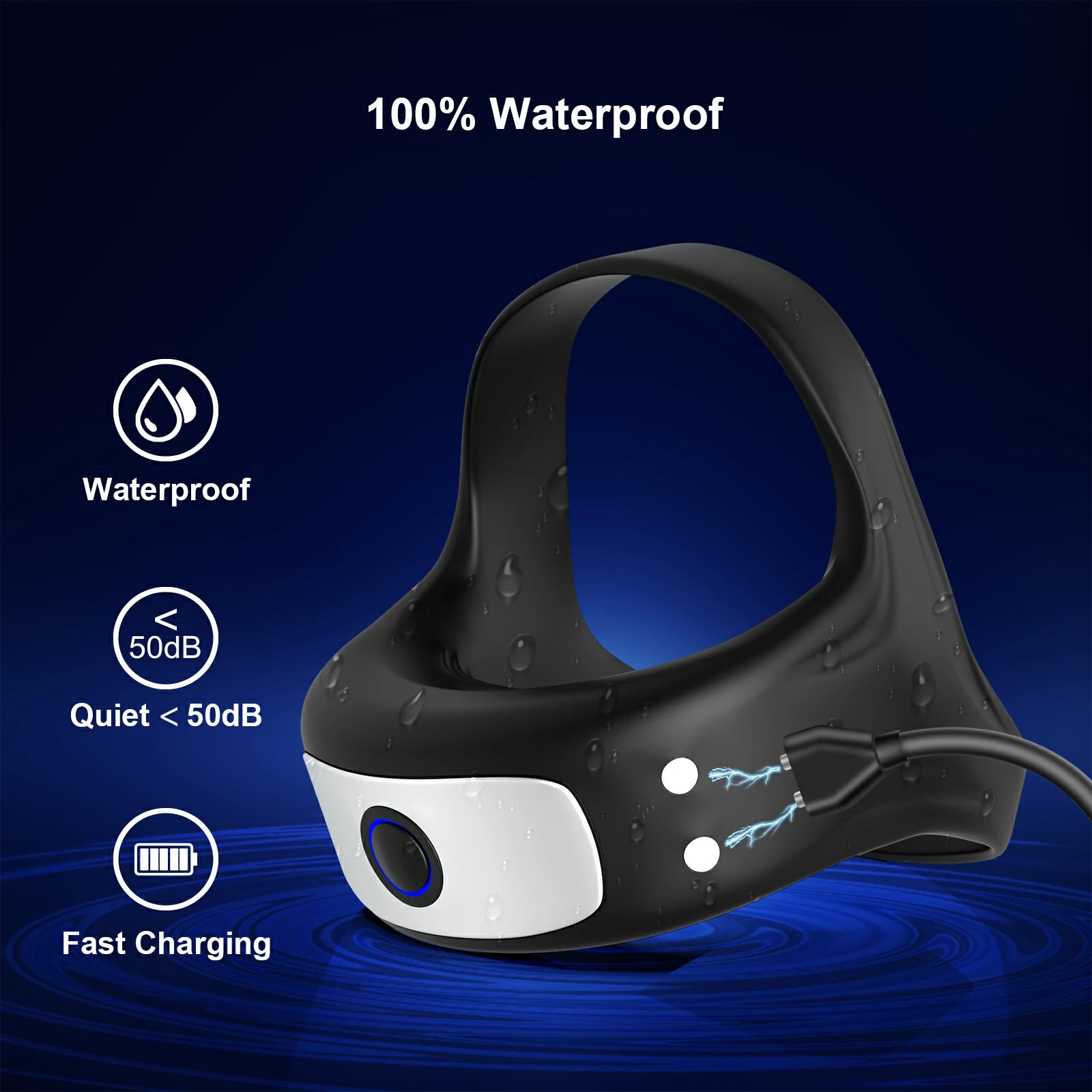 Vibrating Penis Ring Small Size Big Sensation Silicone Safe Waterproof MT-PR7
