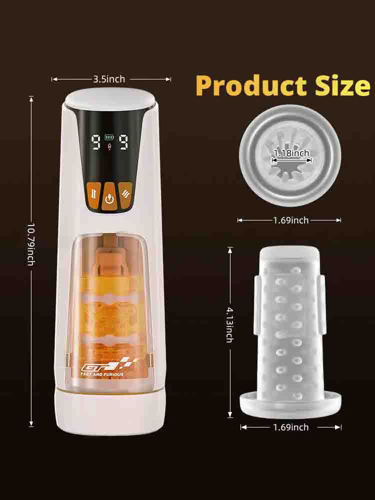 Automatic Realistic Pleasure Male Masturbator Cup with 9 Thrusting and 9 Vibration Modes